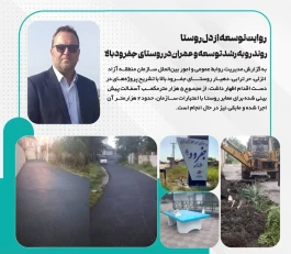 روند رو به رشد توسعه و عمران در روستای جفرود بالا